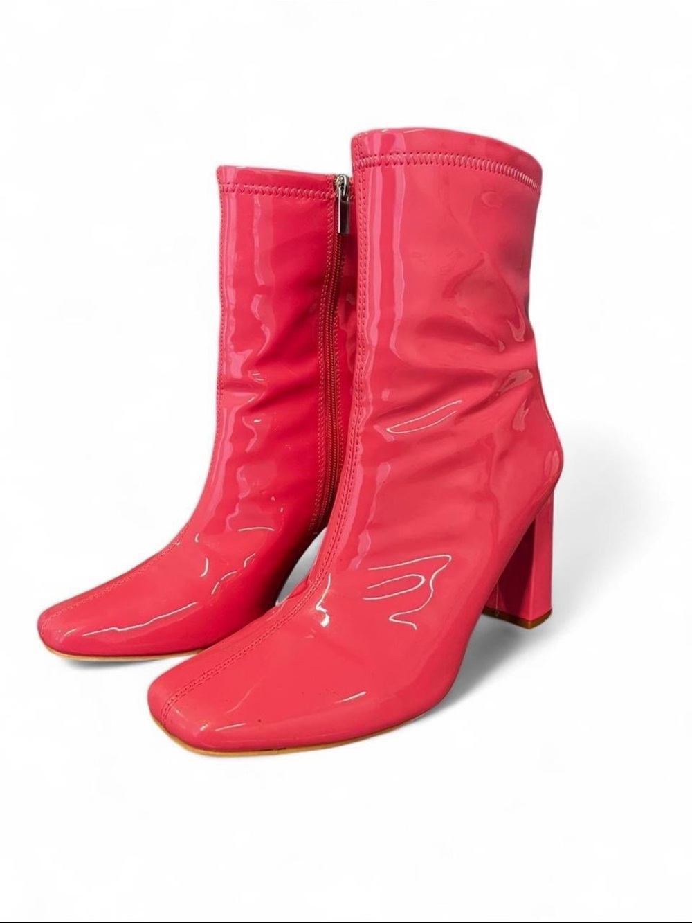 SHEIN Pink ankle boots with a glamorous touch #glamboots